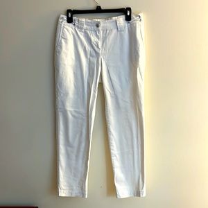 White straight leg pant